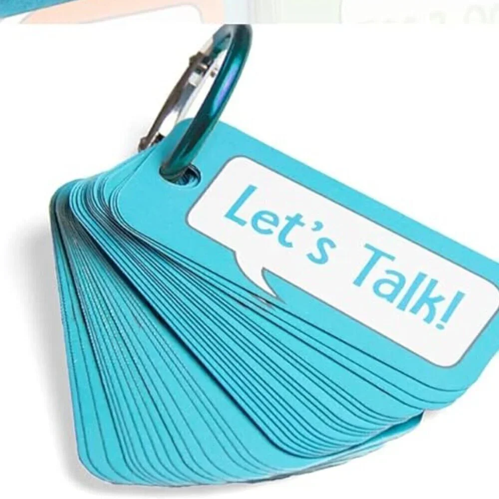 Let’s Chat 3-in-1 Conversation Starters Cards for Kids - Grab and Go Travel Card